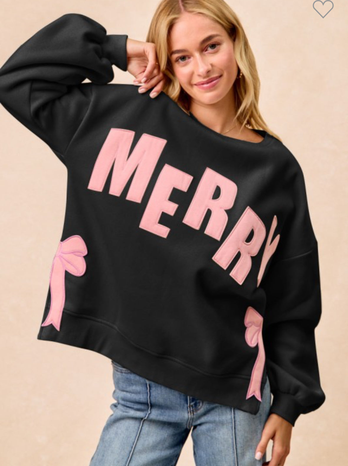 Black / Pink Merry Sweater