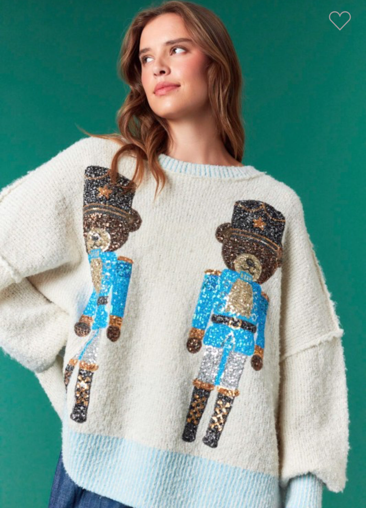 Beary Blue Nutcracker Sweater